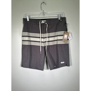 Dark Seas‎ Division Wilson Boardshorts Men's 29 Gray And White Stripes 18" Slack